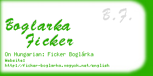boglarka ficker business card